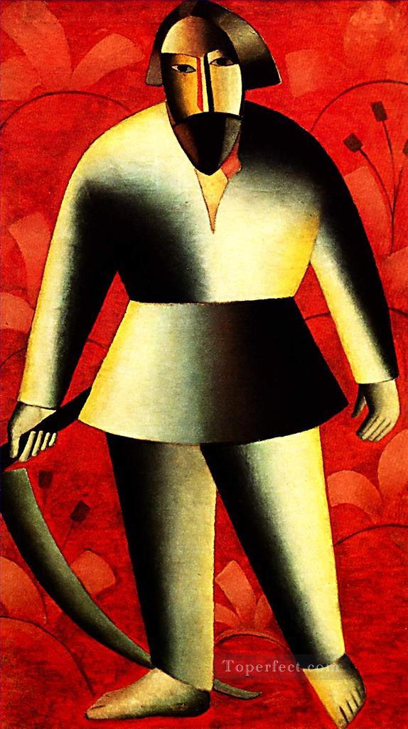 the reaper on red 1913 Kazimir Malevich Oil Paintings